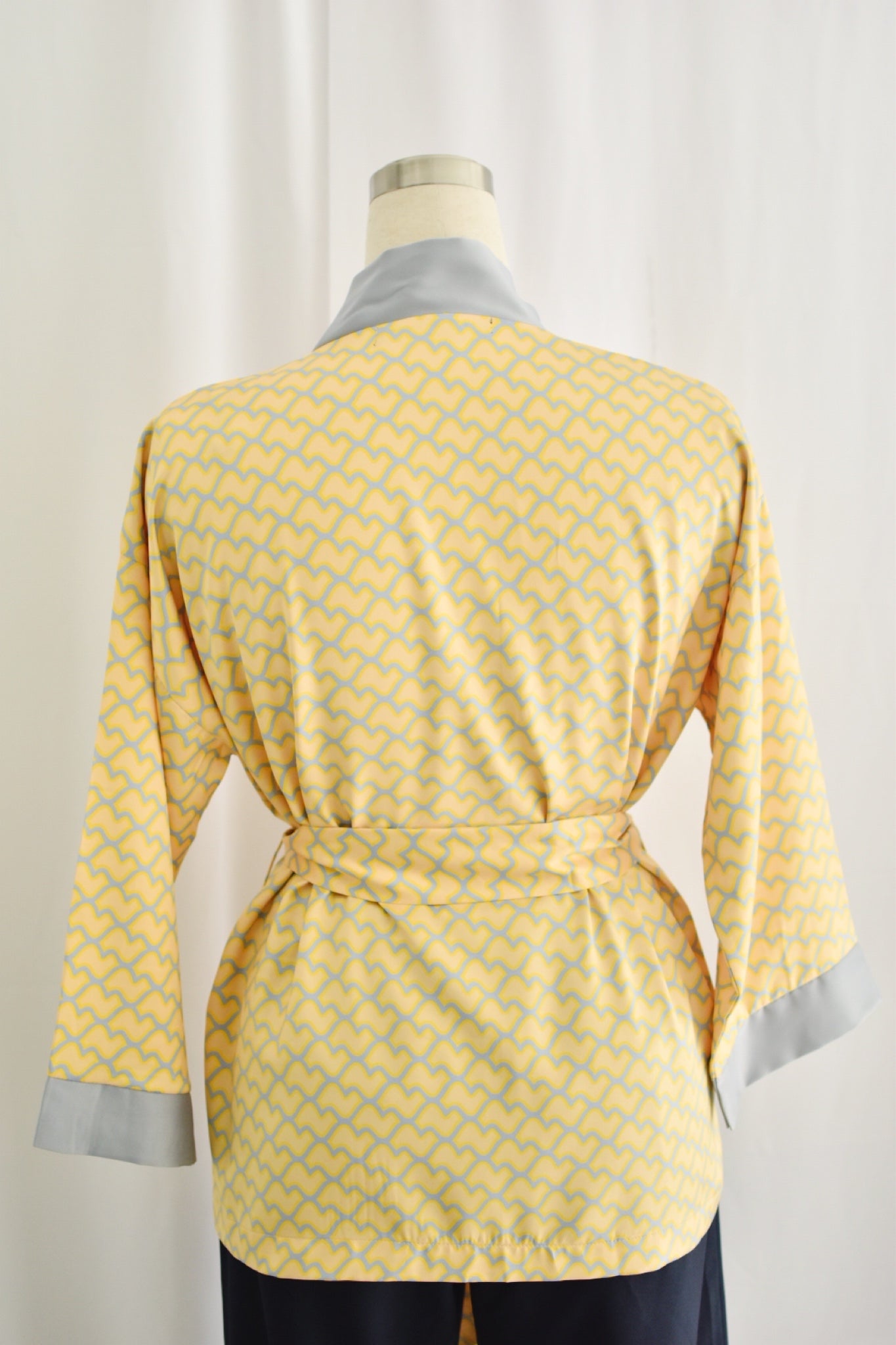 Belle Kimono in Yellow Grey