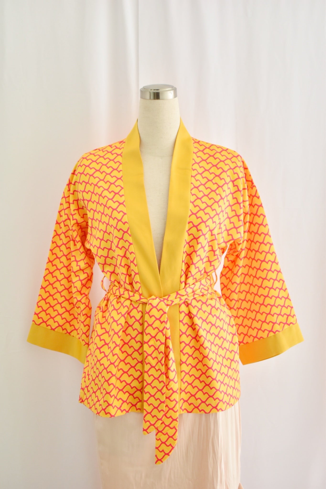 Belle Kimono in Yellow Red